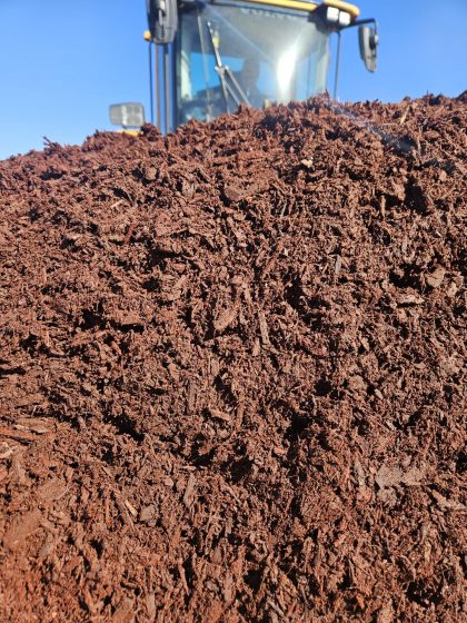 Painted Red Mulch